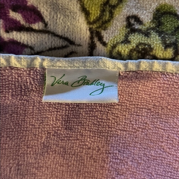 Vera Bradley Floral Towel with Purple and Green Accents - Picture 2 of 2